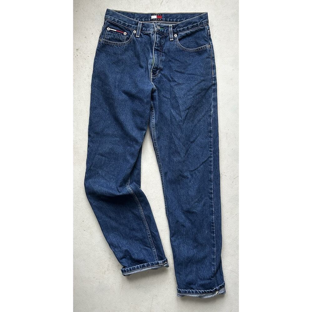 VTG 90s Y2K Tommy Hilfiger Jeans size 5 Relaxed Straight Leg Denim Cotton